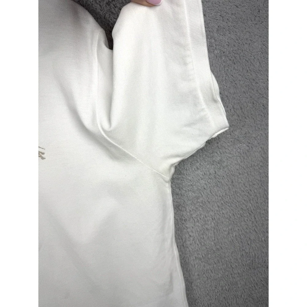 Burberry Brit Cotton Polo Shirt Men's Sz XX White Short Sleeve Nova Check